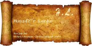 Huszár Lenke névjegykártya